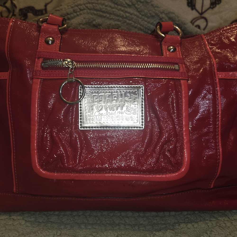 Coach Red Leather Women's Bag